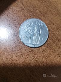 moneta da 100 lire del 1955