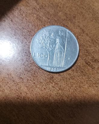 moneta da 100 lire del 1955