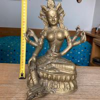 Statua Tara/Buddha bronzo/ottone Tibet/Nepal