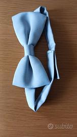 Papillon / cravatta a farfallino in seta grigia