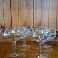 4 bicchieri buton rosso antico