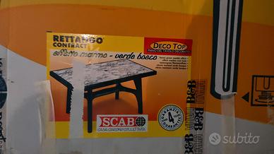 Tavolo da balcone o giardino con 4 sedie e cuscini