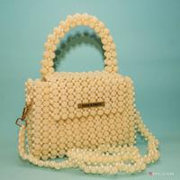 Borsa donna in perle elegante con tracolla