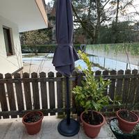 Ombrellone con Led/solare e piastra