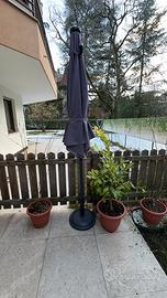 Ombrellone con Led/solare e piastra