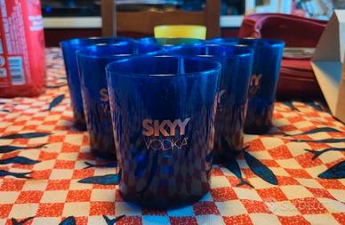 6 bicchieri Chieri sky Vodka short drink 