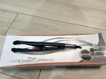 piastra per capelli 2 in1
