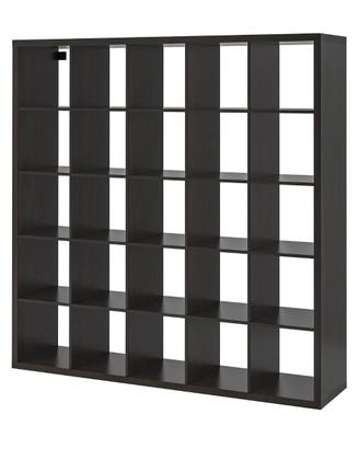libreria kallax Ikea colore nero marrone.