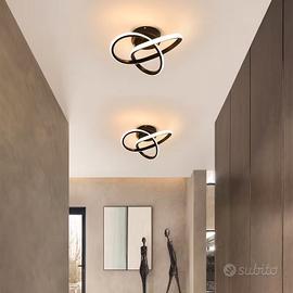 Lampada da soffittobLED moderna  nera