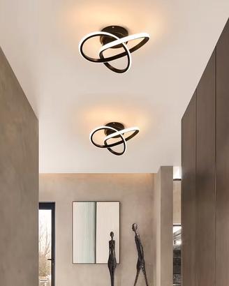 Lampada da soffittobLED moderna  nera