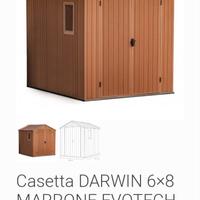 Casetta DARWIN 6x8 MARRONE EVOTECH 190 × 244 × 221