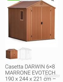 Casetta DARWIN 6x8 MARRONE EVOTECH 190 × 244 × 221