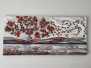 Quadro "Foglie al Vento" Cartapietra 150x70