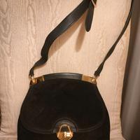 BORSA GUCCI ORIGINALE A TRACOLLA DI CAMOSCIO NERO