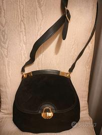 BORSA GUCCI ORIGINALE A TRACOLLA DI CAMOSCIO NERO