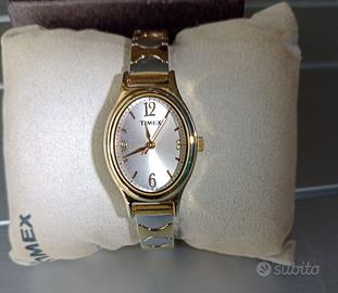 Elegante orologio donna acciaio cinturino elastico