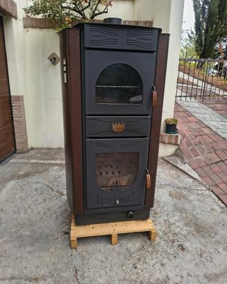 TERMOSTUFA A LEGNA CON FORNO