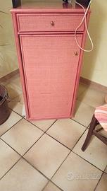 Porta TV colonna con sportello e cassetto