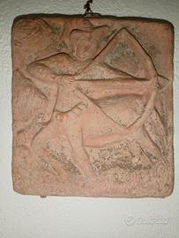 quadro terracotta zodiaco sagittario 