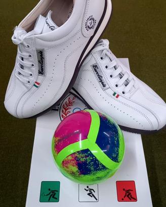 scarpe da bocce in pelle