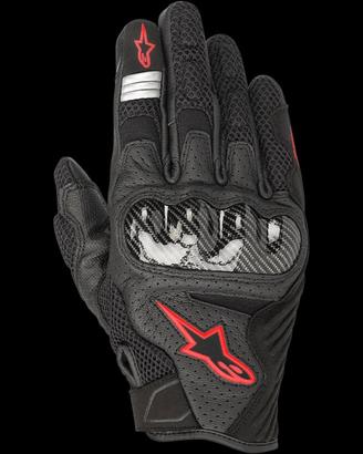Guanti Alpinestars SMX-1 Air V2 Black Red Fluo