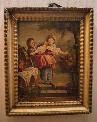 quadretto raffigurante bambini: "mosca cieca"