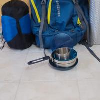 zaino per scoutismo, sacco a pelo, gavetta