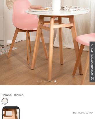 tavolo 80 cm stile scandinavo 