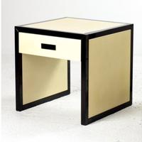 Comodino Armani Casa in pergamena e legno laccato