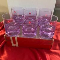 6 bicchieri in alessandrite vintage