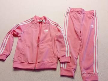 Tuta  Adidas bimba acetato rosa 3/4 anni