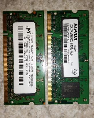RAM DDR2 1 GB per PC Protatile