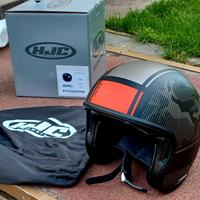 🏍️ Casco jet HJC V30 – Nero/Arancio – NUOVO