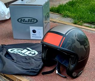 🏍️ Casco jet HJC V30 – Nero/Arancio – NUOVO