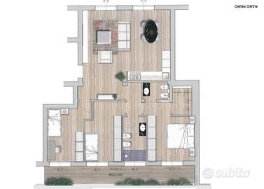 Appartamento di 110 m² con 5 locali e box auto a M
