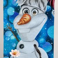 Disegno originale fatto a mano / pupazzo di neve