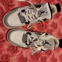 Scarpette Air Jordan 4 - tg. 43 - col. bianco-nero