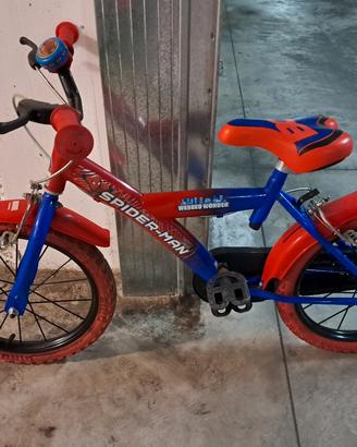 bicicletta spiderman bambino da 16
