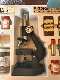Microscopio set Pan Ludo vintage raro valigetta