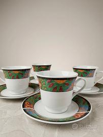 Lotto tazzine cioccolato caffè vintage 1990 nuove