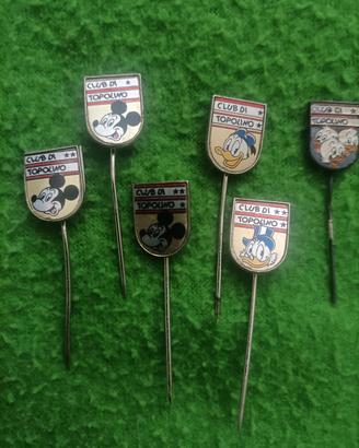 6 Spille originali Club di Topolino anni 60.