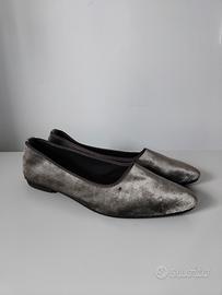 Ballerine di velluto grigio Made in Italy