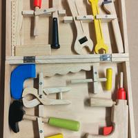 LEGLER Cassetta attrezzi Lino giocattolo in legno