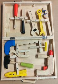 LEGLER Cassetta attrezzi Lino giocattolo in legno