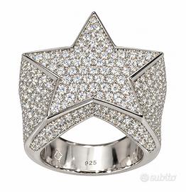 ANELLO STELLA ICED OUT — ARGENTO 925 — MOISSANITE