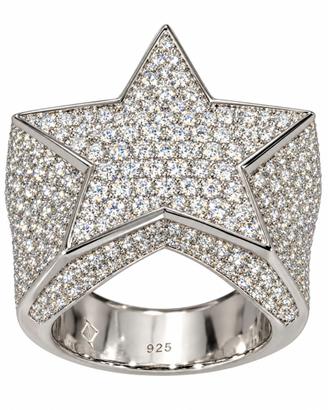 ANELLO STELLA ICED OUT — ARGENTO 925 — MOISSANITE