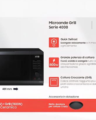 Microonde Samsung Grill Cottura Croccante 23L