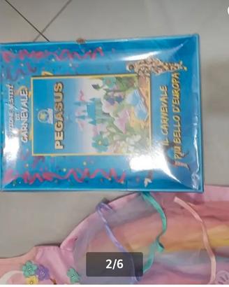 vestito di carnevale unicorno 5-6 anni pegasus 