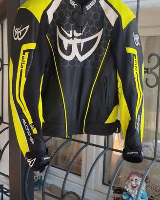 Giacca in pelle Berik Leather per moto nuova