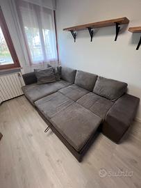 Divano letto matrimoniale con penisola